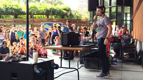 Ben Mirin performs at the Sapsucker Woods Migration Celebration festival last September. Photo by Shayna Muller.