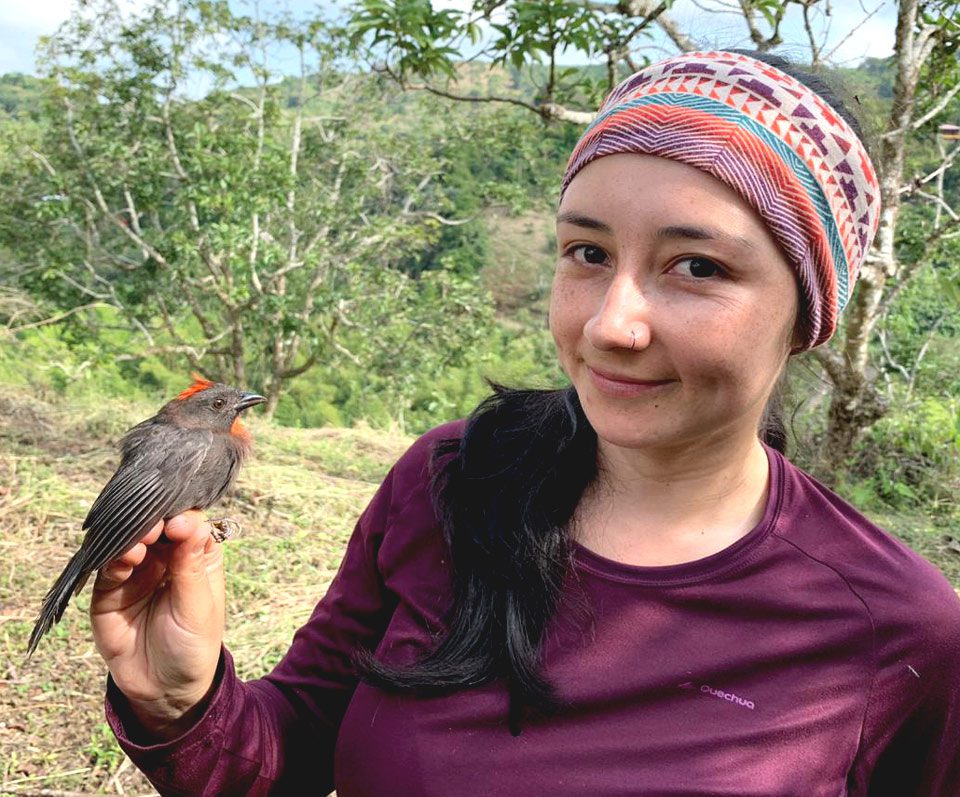 woman with bird